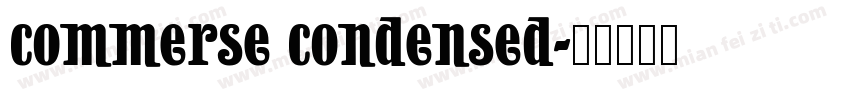 commerse condensed字体转换